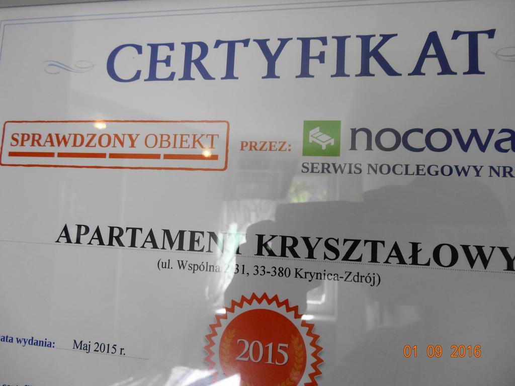 Apartament Krysztalowy Krynica-Zdrój Exteriér fotografie